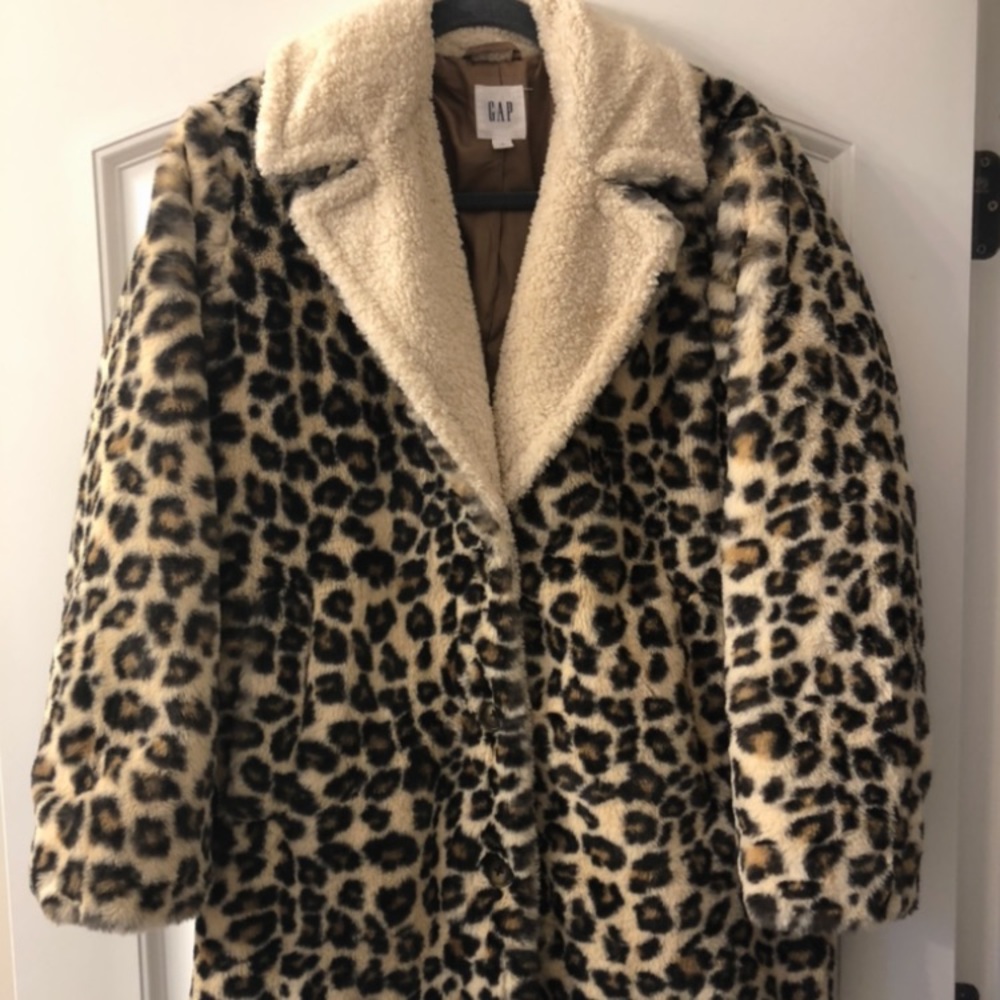 Cheetah faux fur coat